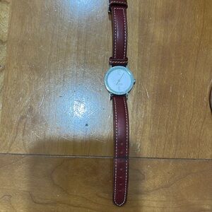 Coach watch, color deep red
